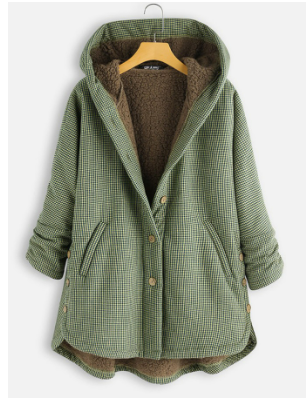 GR | Warm Checkered Hooded Jacket