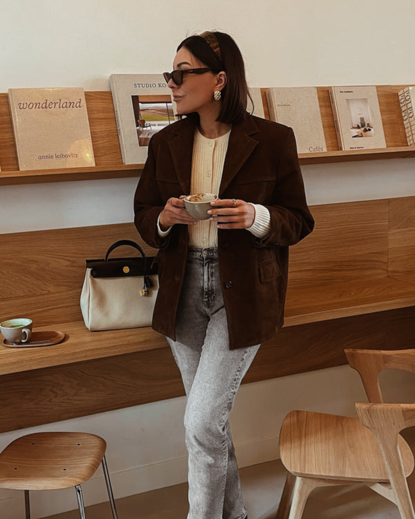 GR | and modern women's blazer in suede look