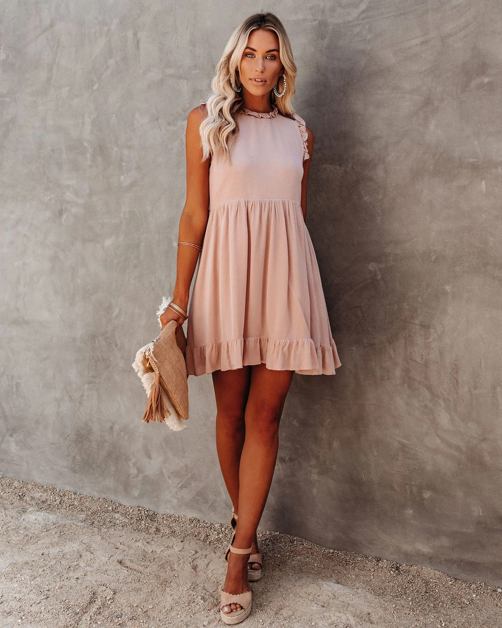GR | Boho Hippie Kleid Blau