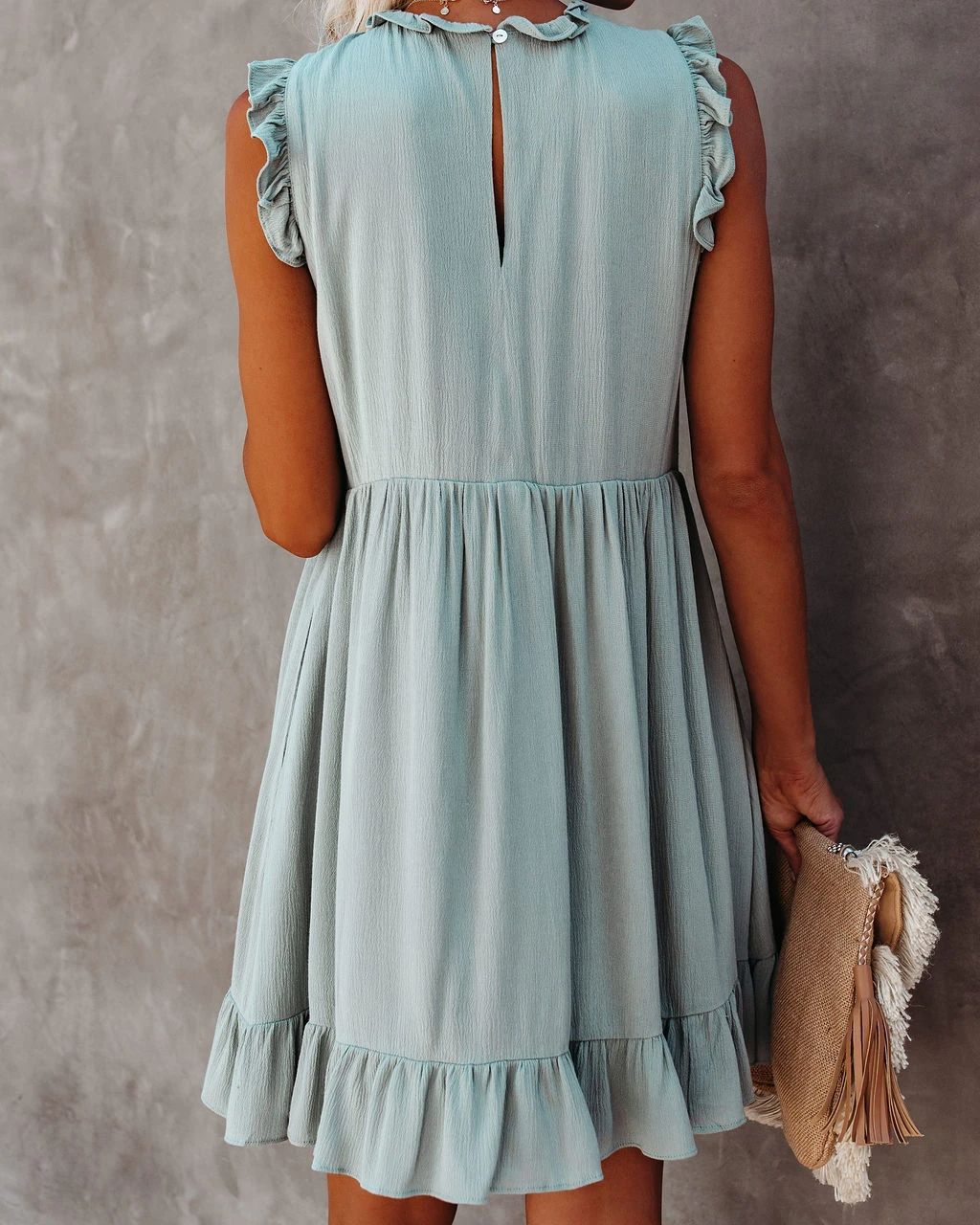 GR | Boho Hippie Kleid Blau