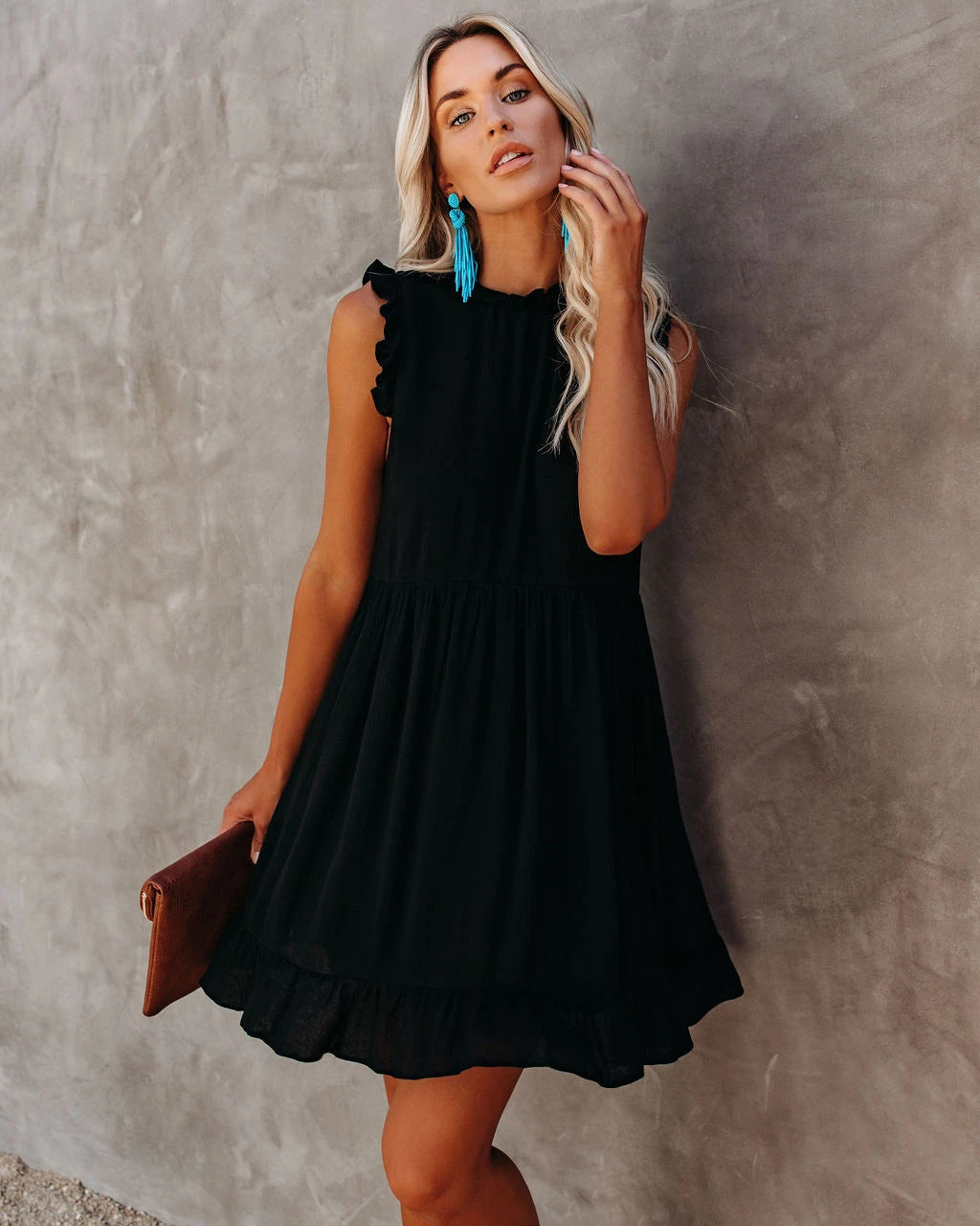 GR | Boho Hippie Kleid Blau
