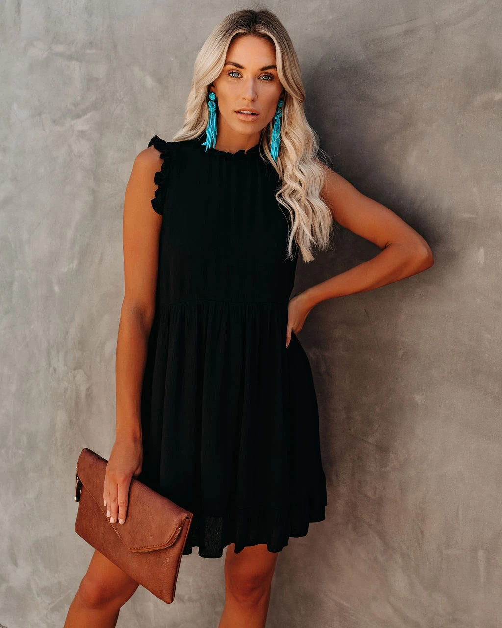 GR | Boho Hippie Kleid Blau
