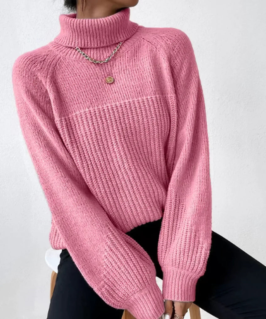 GR | Legere Herbst Warme Strickrollkragenpullover für Frauen