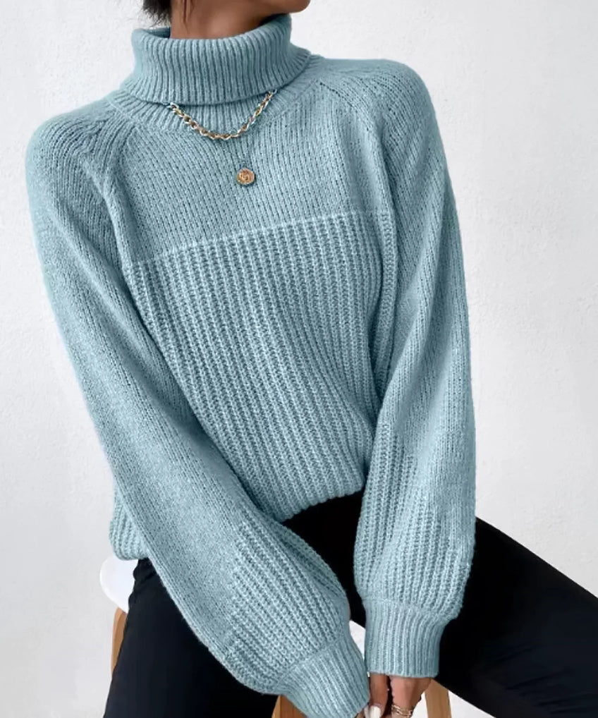 GR | Legere Herbst Warme Strickrollkragenpullover für Frauen