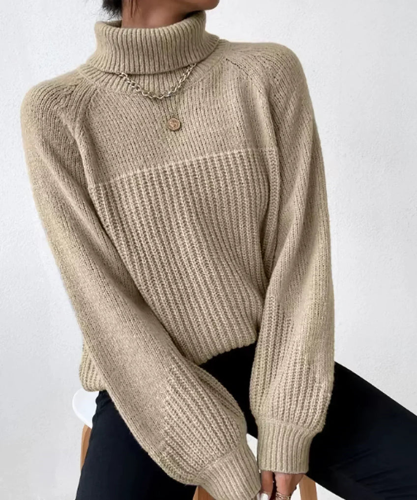 GR | Legere Herbst Warme Strickrollkragenpullover für Frauen