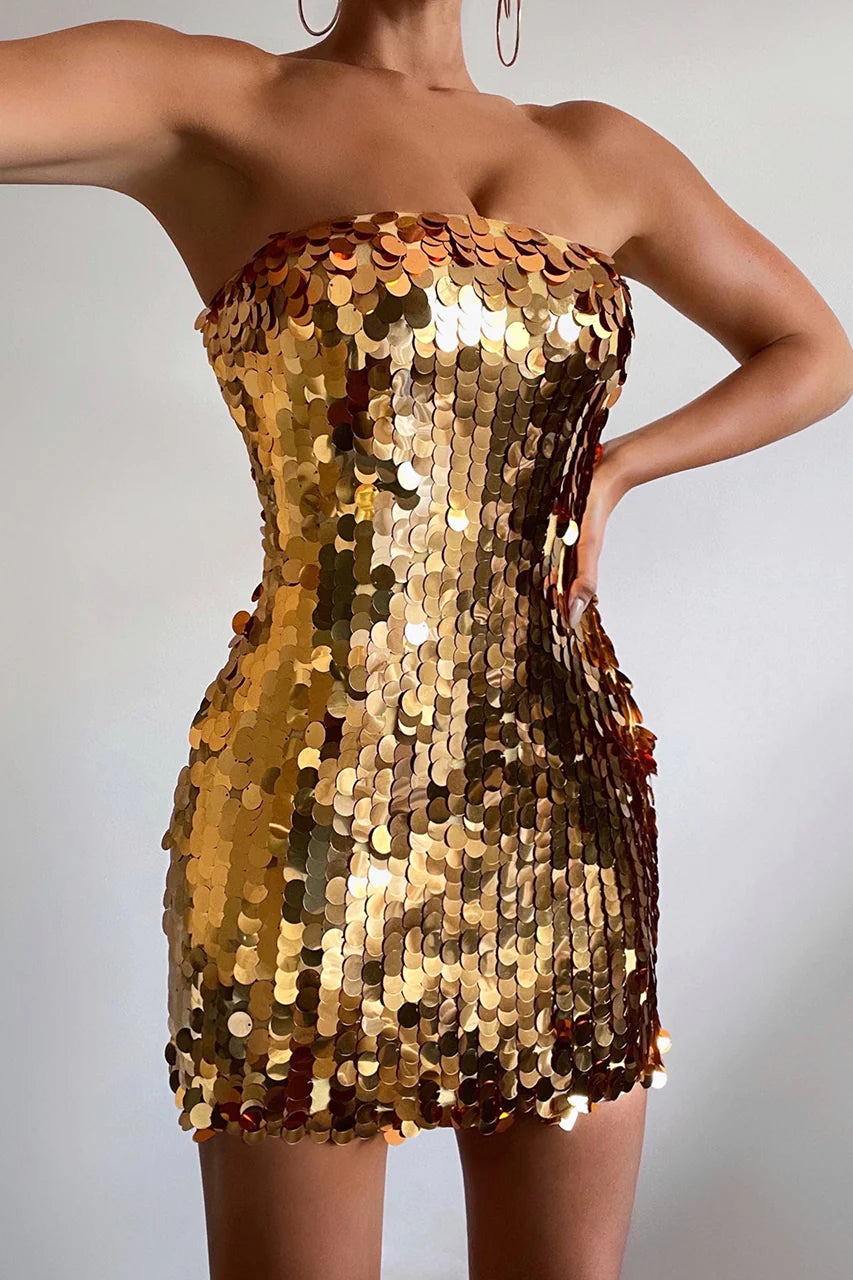 GR | Schickes Paillettenkleid Für Frauen