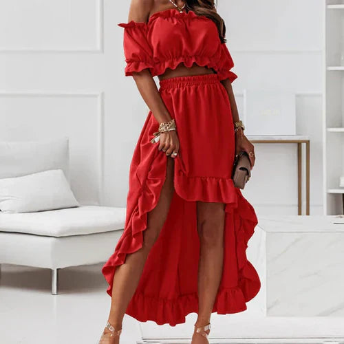 GR | Elegant ruffled dress set