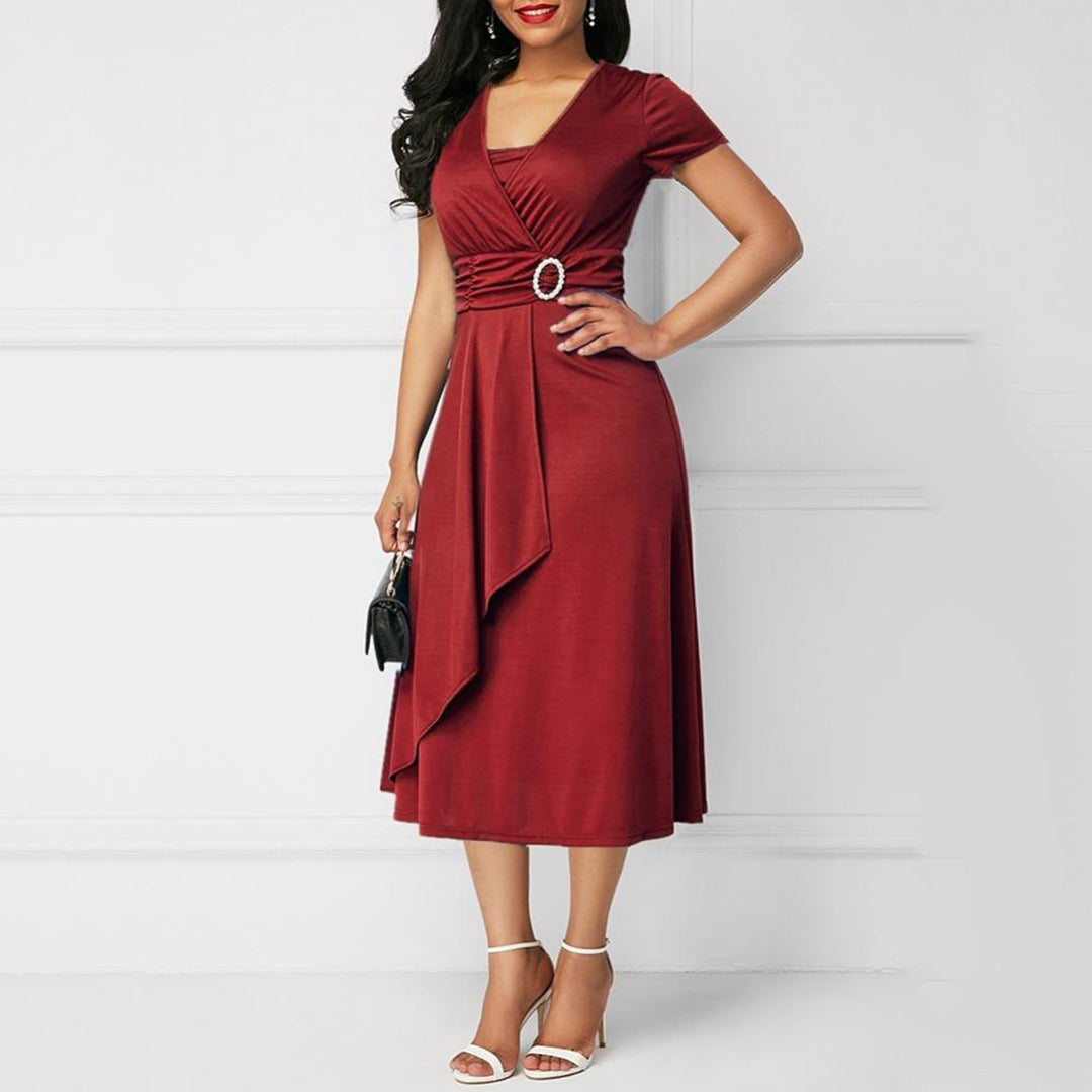 GR - Elegant belted dress for women