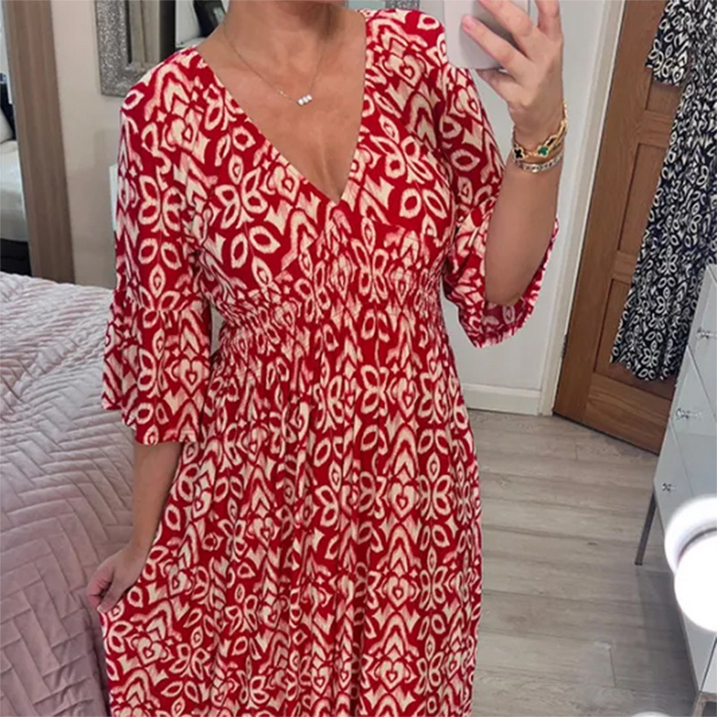 GR | Casual V-neck maxi dress