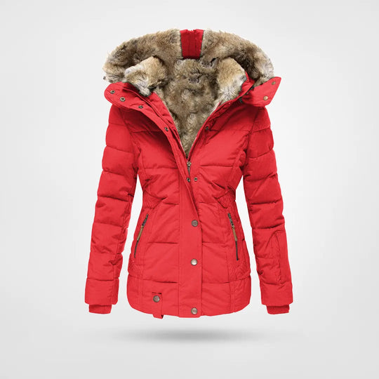 GR - Warm, fashionable winter jacket with lining and hood 