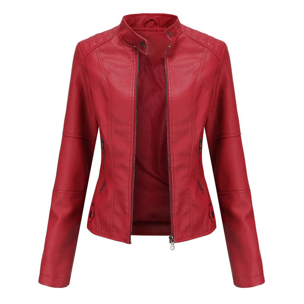 GR GLAM: Modern leather jacket for women 