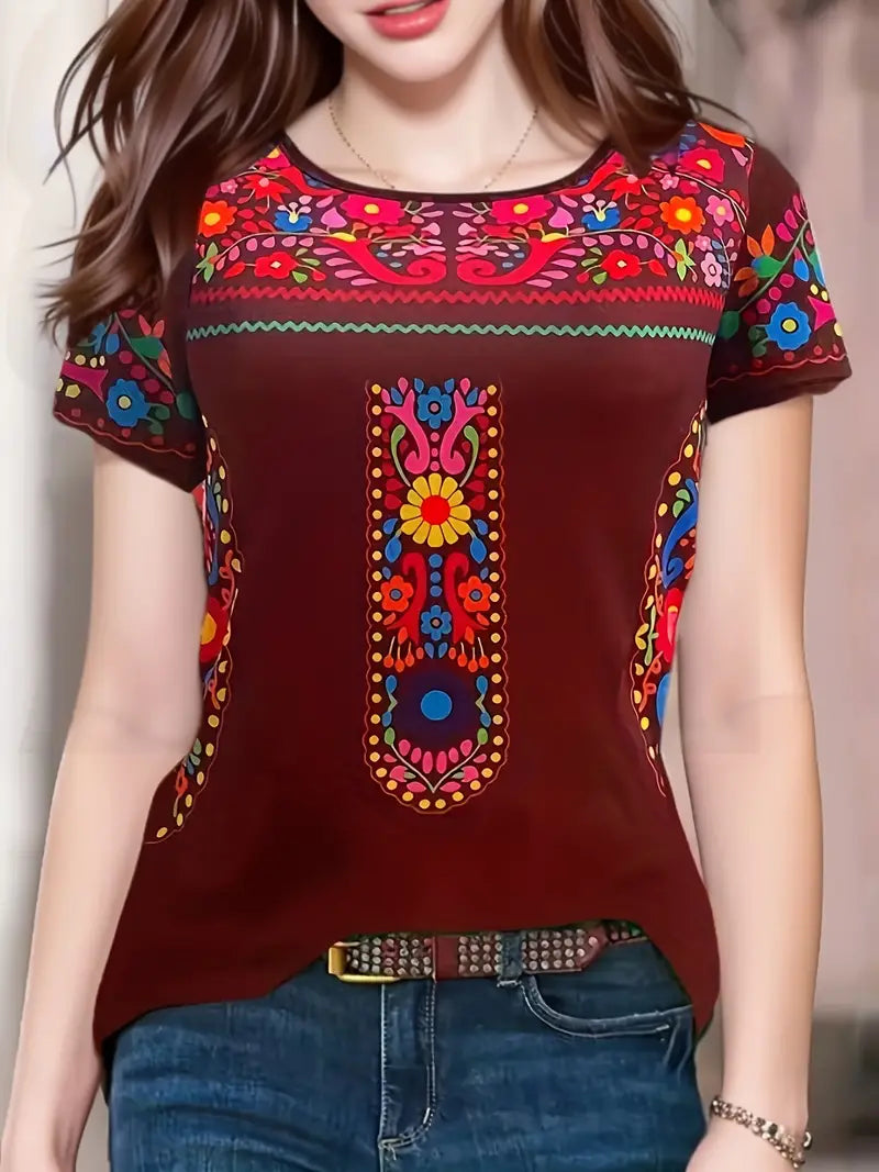 GR | Ethical floral pattern T-shirt