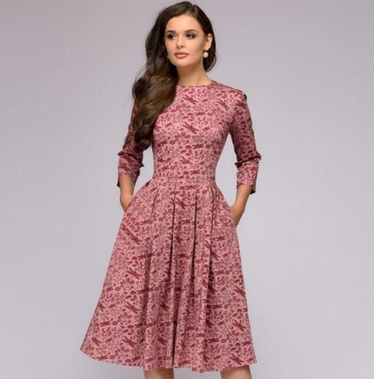 GR - Retrozo edles, mittellanges Kleid