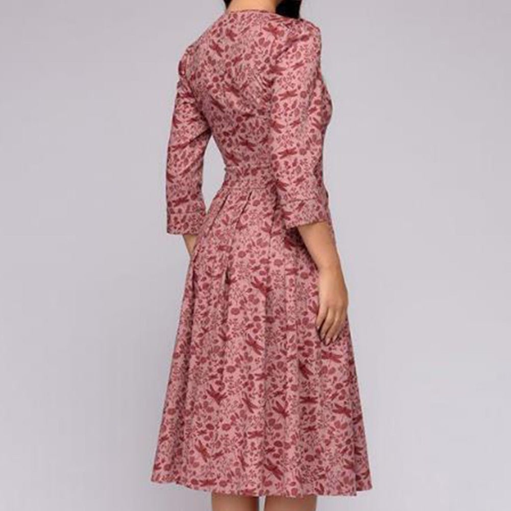 GR - Retrozo edles, mittellanges Kleid