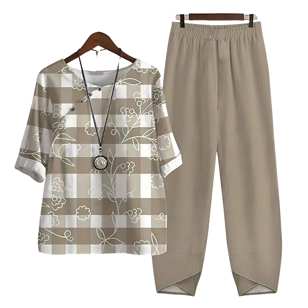 GR | Müheloser Schicker Shirt Und Hosenanzug