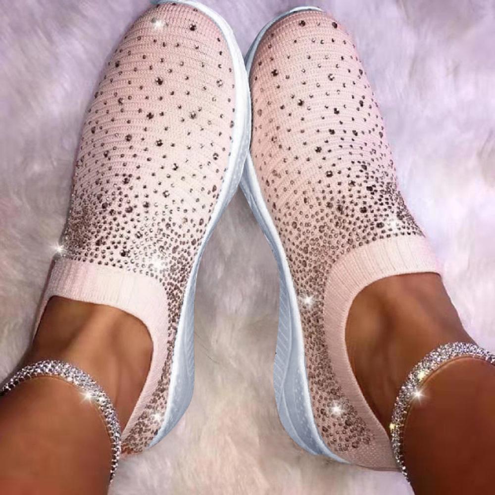 GR | Rhinestone Soft Sole Breathable Sneakers