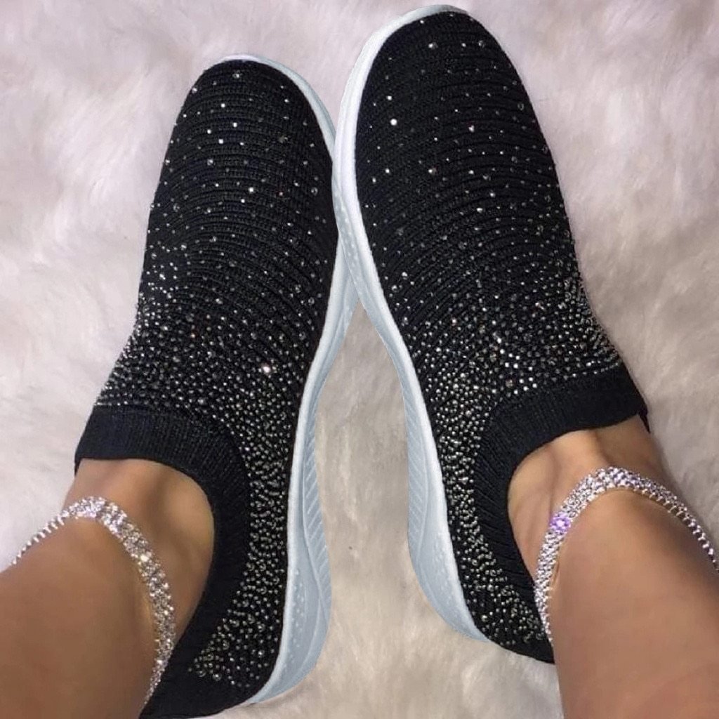 GR | Rhinestone Soft Sole Breathable Sneakers