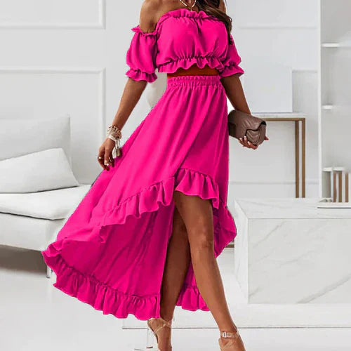 GR | Elegant ruffled dress set