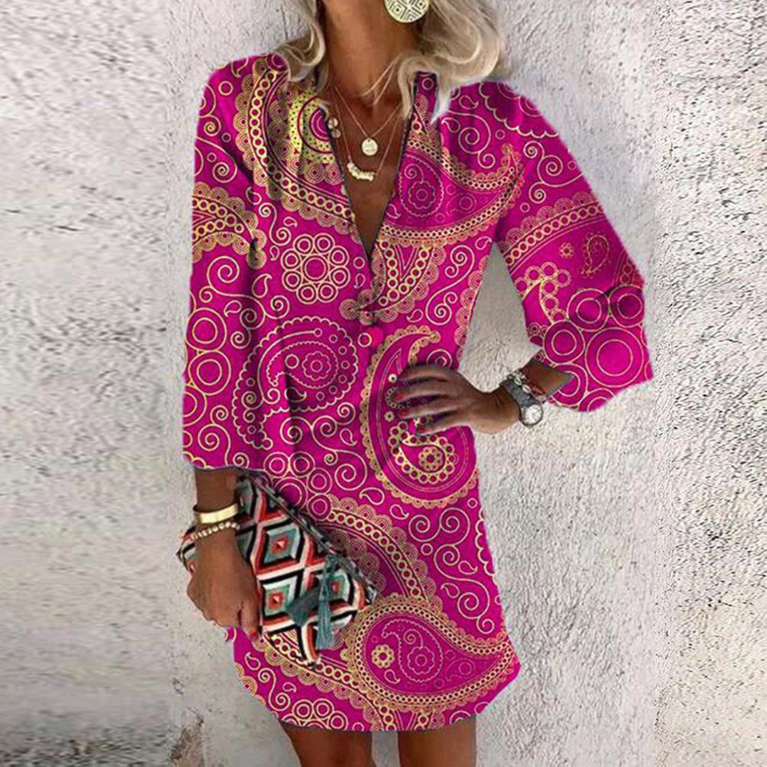 GR | Patterned dress for women