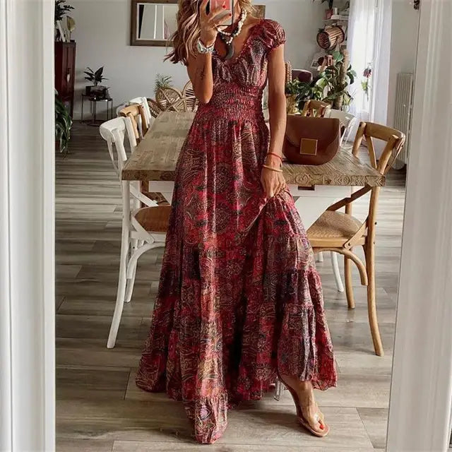 GR | Elegant dress with elastic waistband