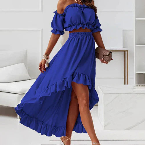 GR | Elegant ruffled dress set