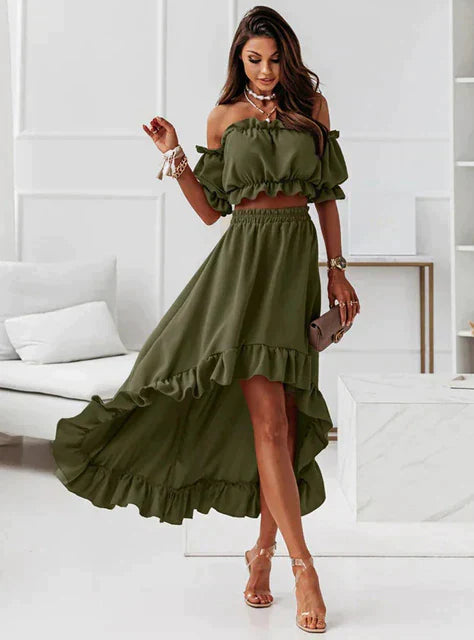 GR | Summer dress set with ruffles