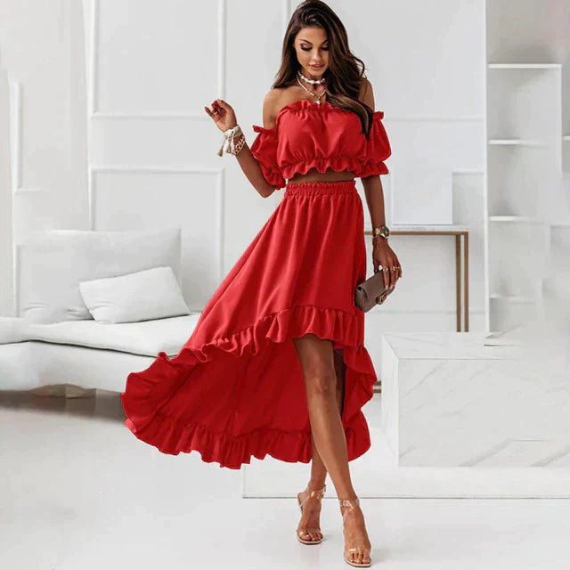 GR | Summer dress set with ruffles
