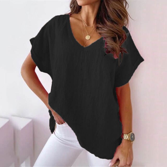 GR | Casual women's V-neck shirt