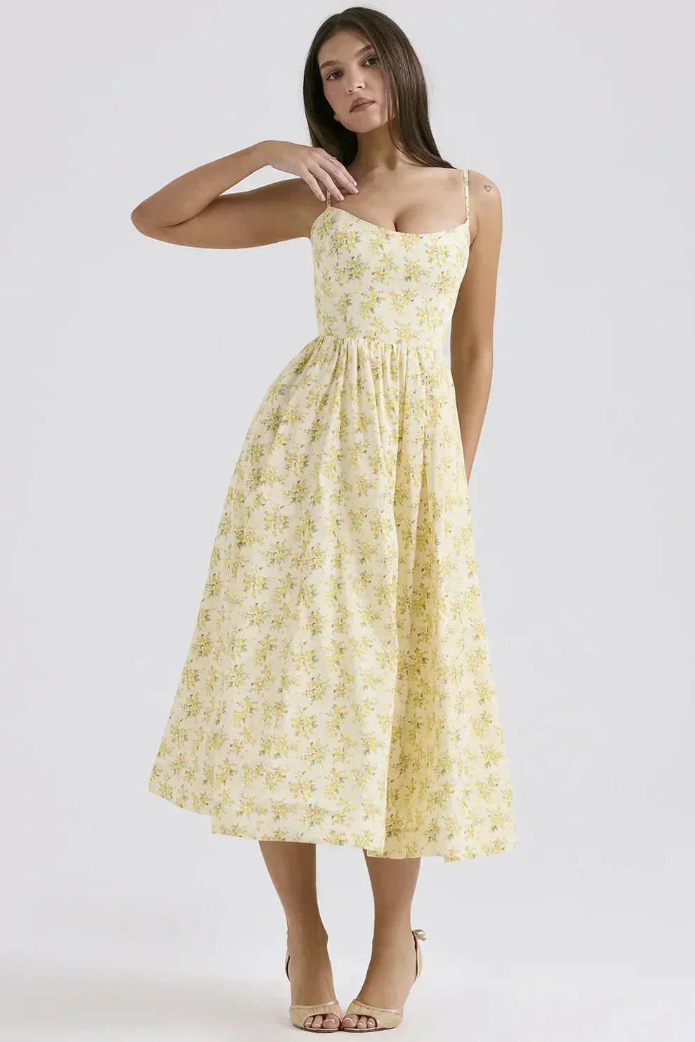 GR | Elegantes Midi-Kleid aus Leinen