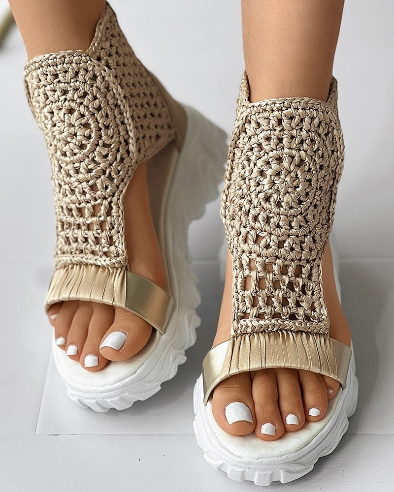 GR Braided Geometry Sandals | Women's Summer Wedge Sandals