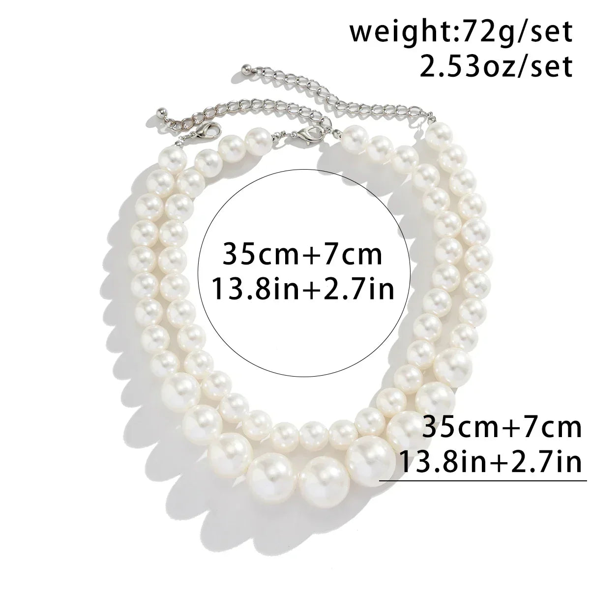 GR | Embellished Double Layer Necklace Set for Women