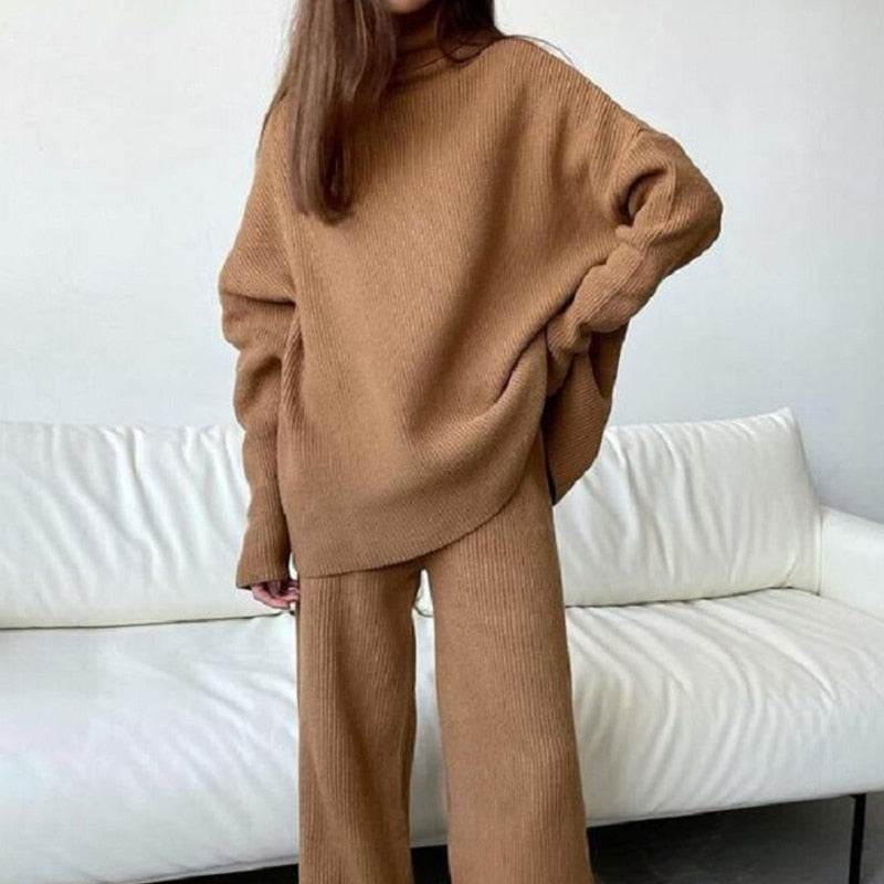 GR | 3-piece knitted loungewear set - stylish women's loungewear