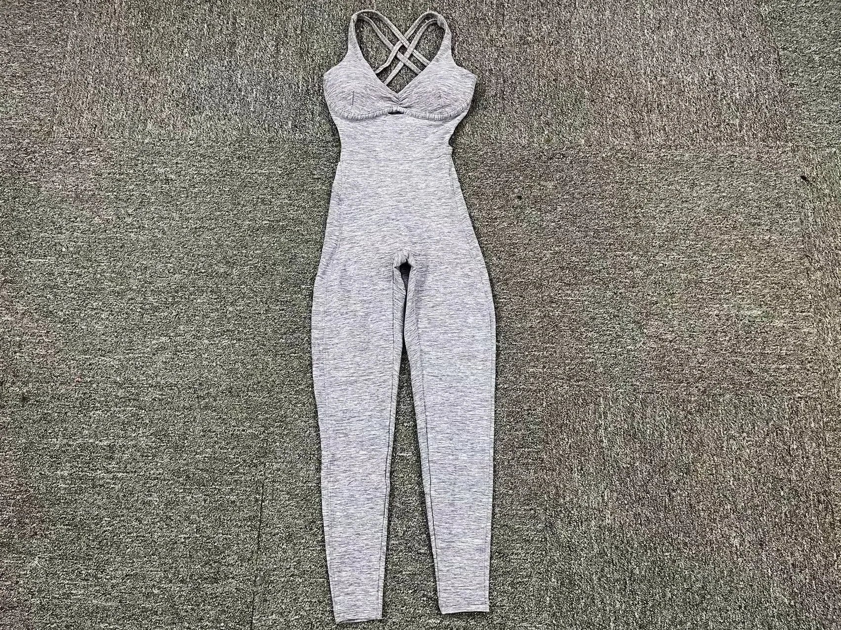 GR | Sporty Jumpsuit Women's Sportswear Push-Up Gym Set Women's Fitness Overall Lycra Sports Outfit for Women Sportswear Yoga Clothing Pink
