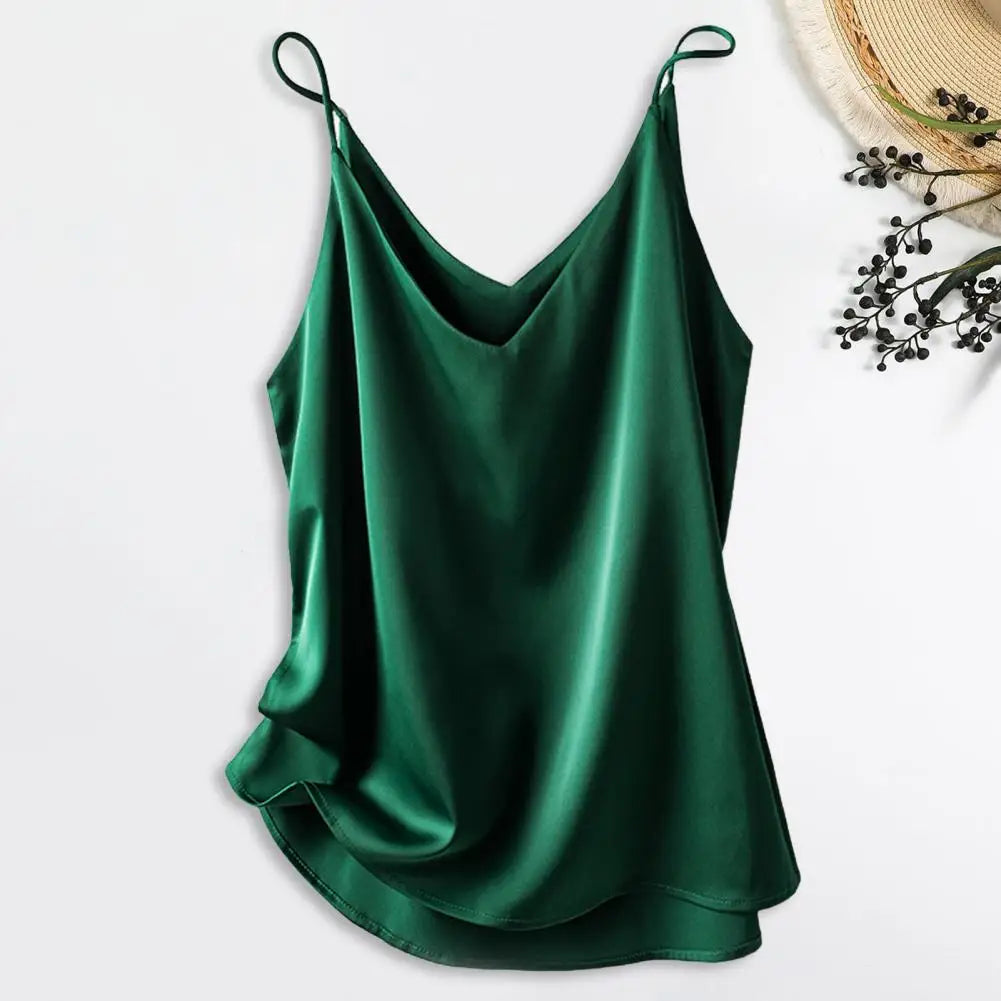GR | Satin Unterhemd Mit Spaghettiträgern Für Damen