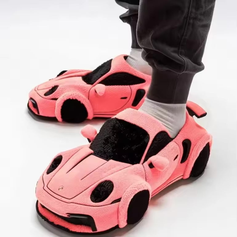 GR | Car-inspired design slippers with non-slip soles for maximum comfort