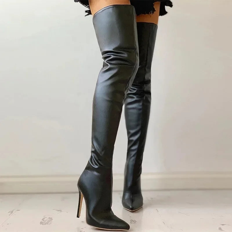 GR | Thigh-high fashion boots with stiletto heels