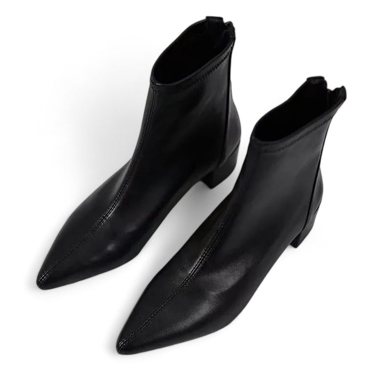 GR - Stylish women's shoes with a pointed toe and a back zipper 