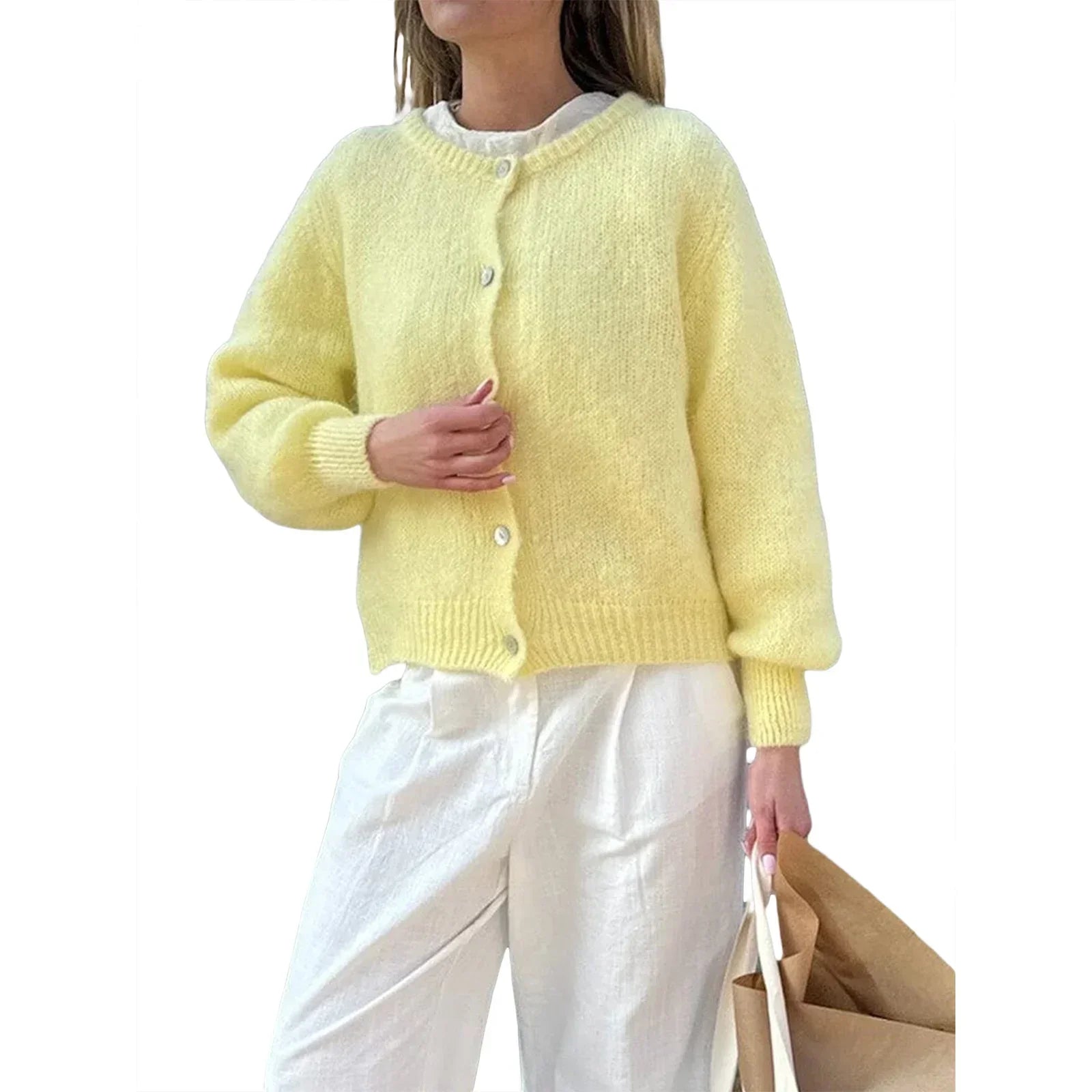 GR | Long-sleeved knit cardigan