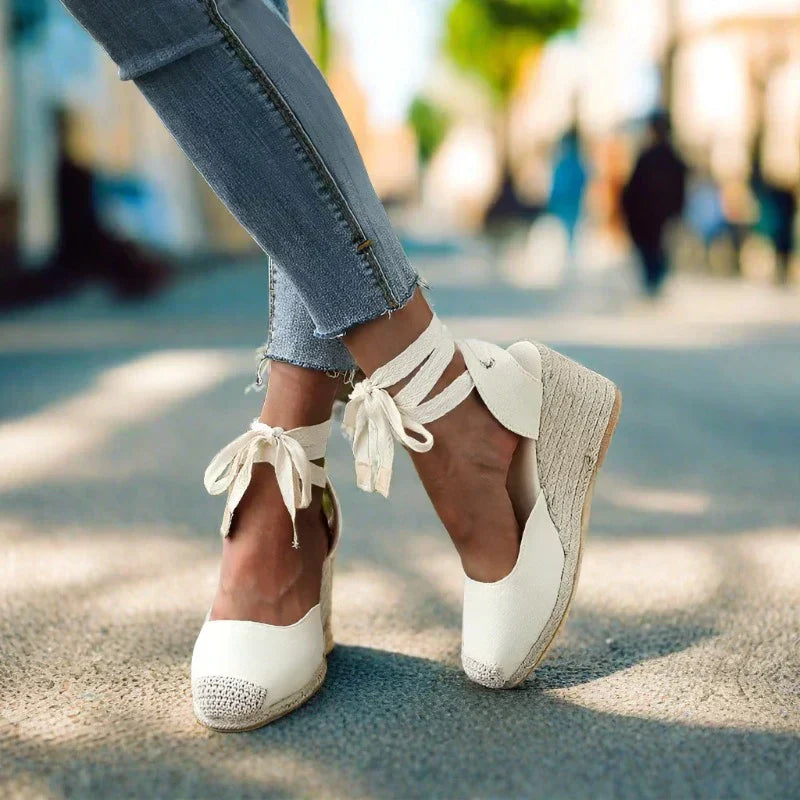GR | Trendy, Comfortable Boho Wedge Heels for Women with Straps