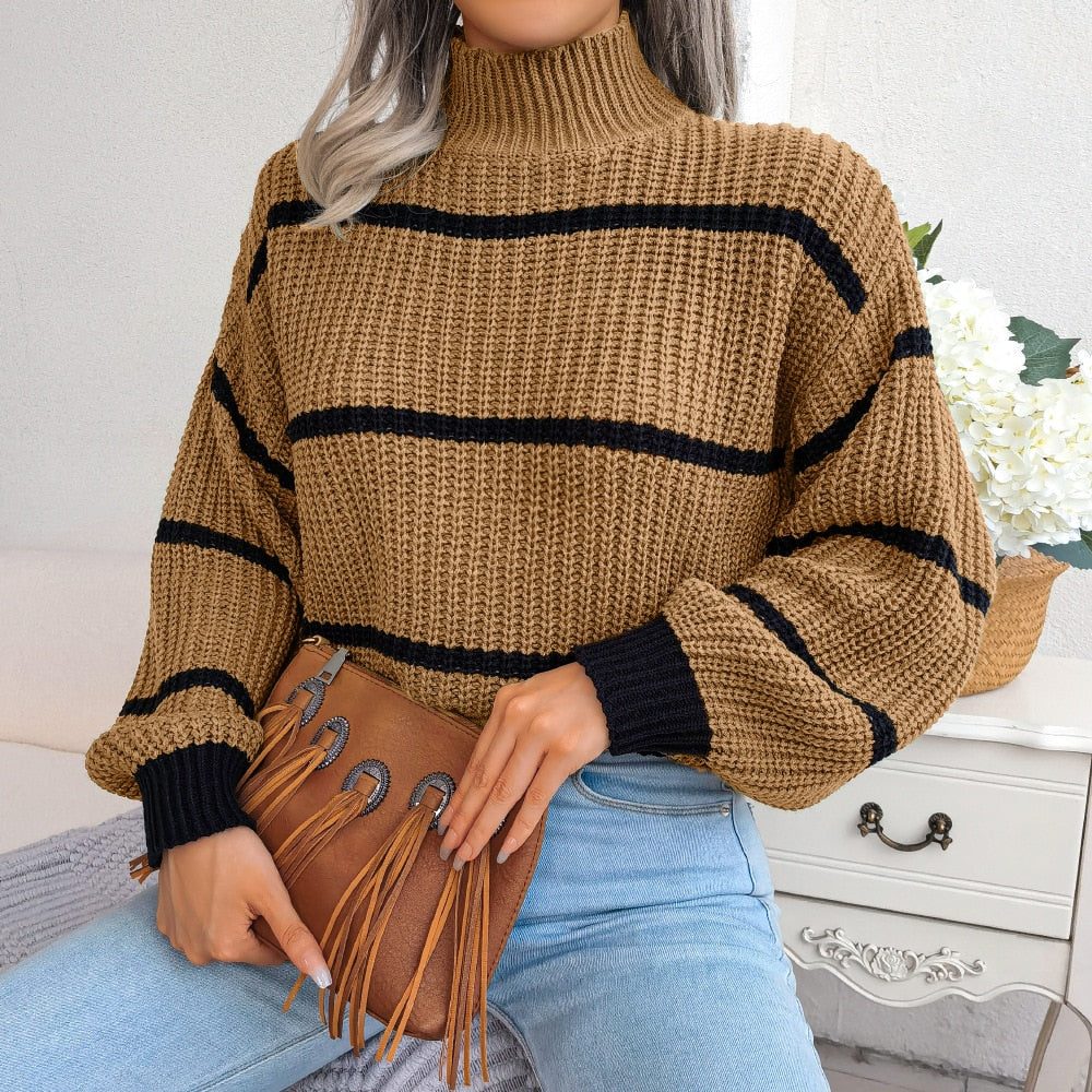 GR | Lässiger Gestreifter Pullover