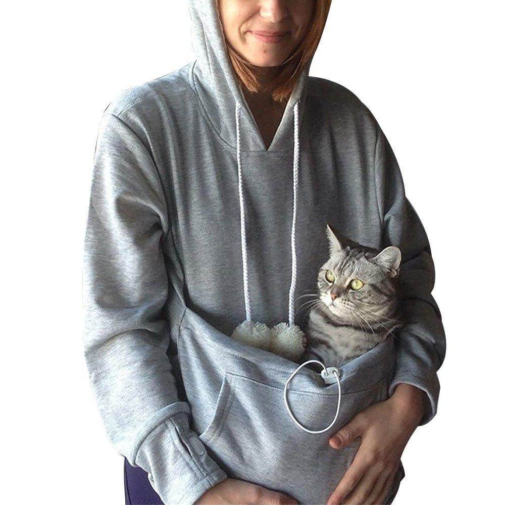 GR - Damen Kapuzenpullover mit bestickten Reißverschlusstaschen für lässige Winterbekleidung