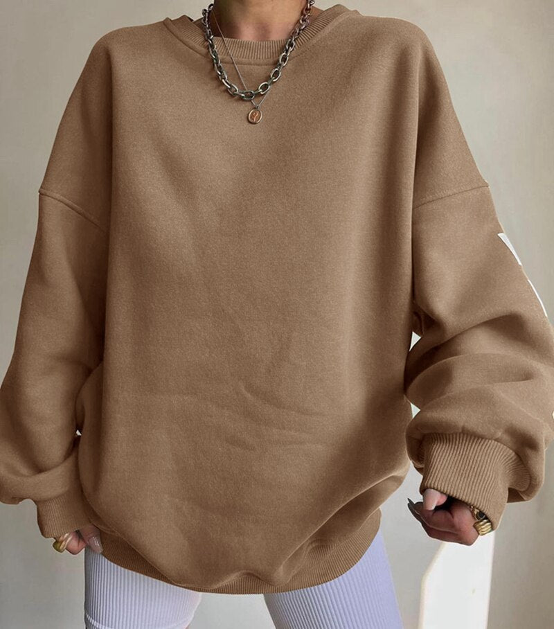 GR Long-sleeved tops O-neck hoodies 