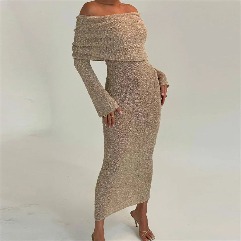 GR | Off-shoulder maxi dress for women