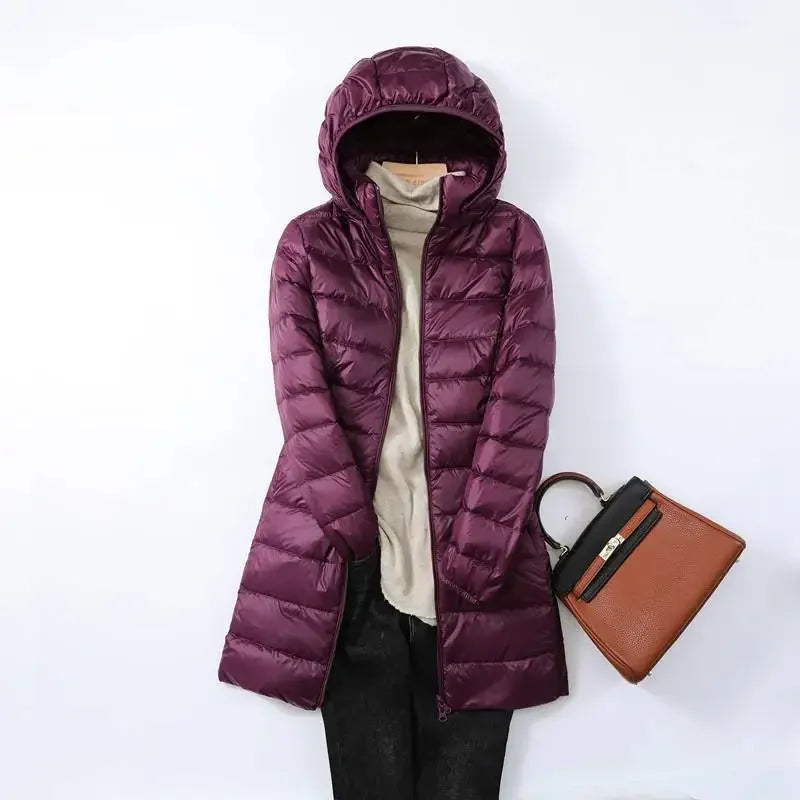 GR - Women's wearable puffer coat with detachable hood