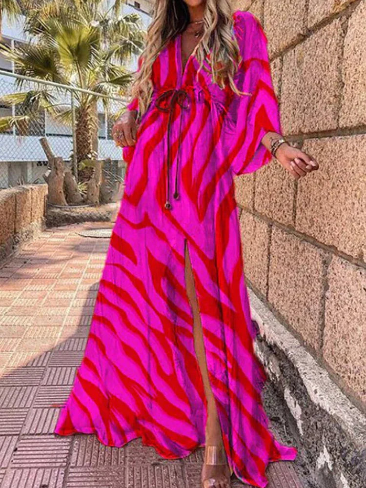 GR | Elegant Printed Dress for the Beach