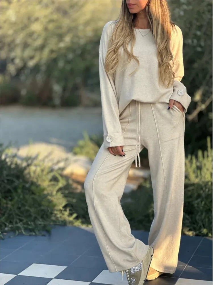 GR | Casual 2-piece T-shirt and pants set – Comfortable and stylish for everyday and leisure
