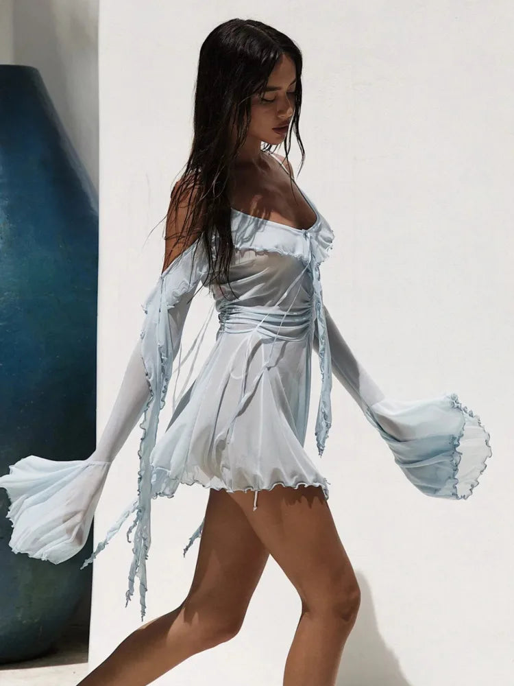 GR | Langärmliges Durchsichtiges Kleid