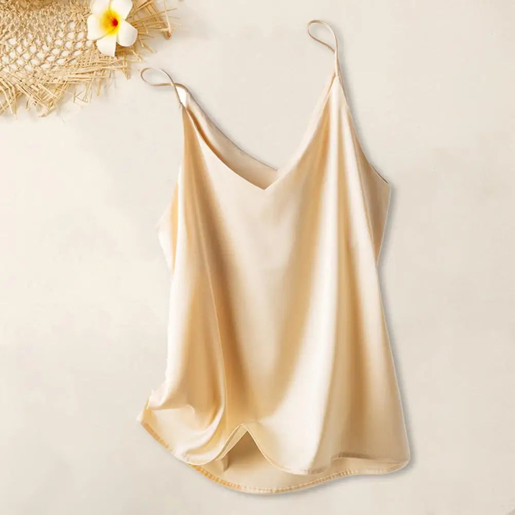 GR | Satin Unterhemd Mit Spaghettiträgern Für Damen