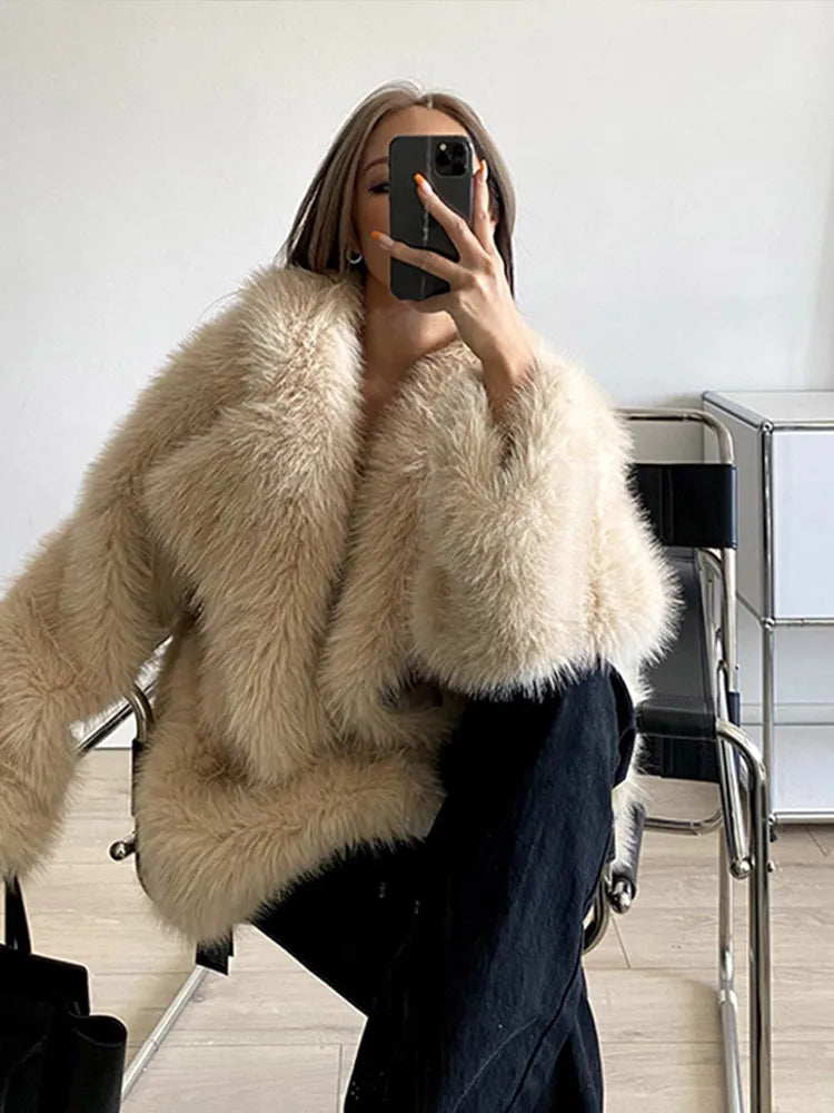 GR - Slim Faux Fur Coat