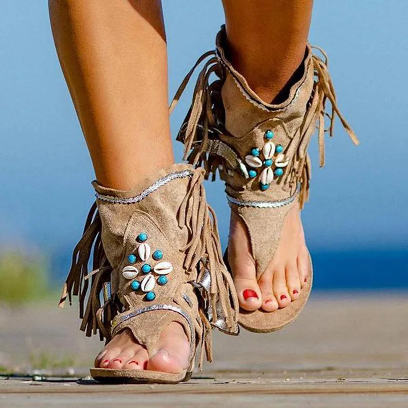 GR | Fringe Boho Sandals